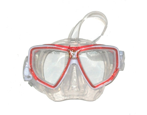 Imagen 2 de 10 de Set Snorkel + Mascara Profesional Doble Válvula Marfed Buceo