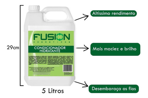 Kit Condicionador 5 Lts Mascara 3,5 Kg Profissional Fusion