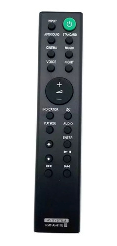 Control Remoto Para Barra De Sonido Soundbar Sony Rmt-ah411u