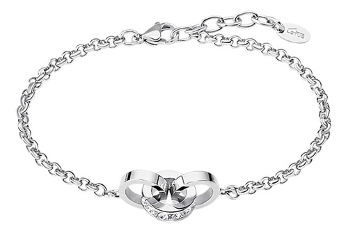 Pulsera Lotus Style Mujer Acero Inoxidable Dama Color Plata Color Plateado Diámetro 10 Cm Largo 20 Cm