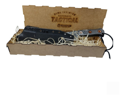 Faca Artesanal Handmade Tactical - Invictus Cor Preto