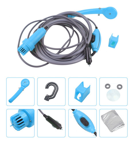 Chuveiro Ducha Portátil 12v Acendedor Carro Barraca Camping