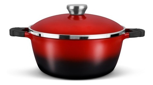 Caçarola Mta 24cm 4,2l Revestimento Ceramica Vermelho