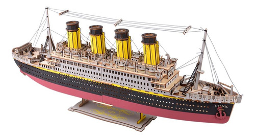 Bitopbi Gran Tamaño Titanic Modelo 3d Rompecabezas De Madera