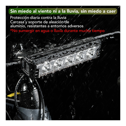.. Luz For Bicicleta 6000 Lúmenes Impermeable Con Luz