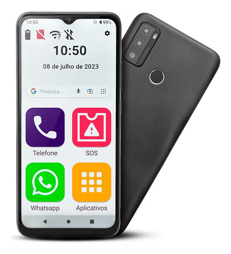 Celular Smartphone Obabox Conecta G Max Ob054 64gb Preto - Dual Chip