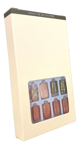 Press On Manicure Kit Uñas Postizas Con Diseños 30pcs