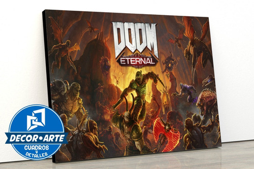 Cuadro Personalizado Doom Eternal  28x40 Cm + Regalo