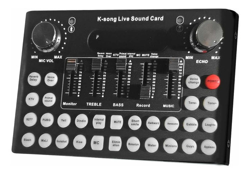 Rehomy Live Sound Card F9 Voice Change Audio Mixer With
