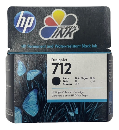 Cartucho Hp 712 Negro 38ml Original