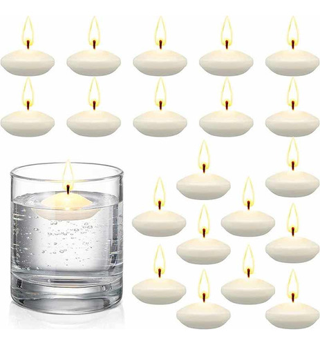 100 Velas Flotantes 4.5x3cm Oval Eventos Boda Pecera Alberca