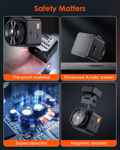 Vantrue E1 Lite 1080p Wifi Mini Dash Cam Con Gps Y Veloci...