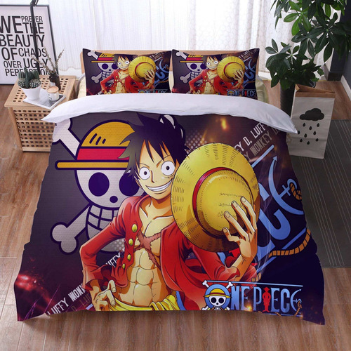 Juego De Cama Infantil De Una Pieza Anime, Luffy A