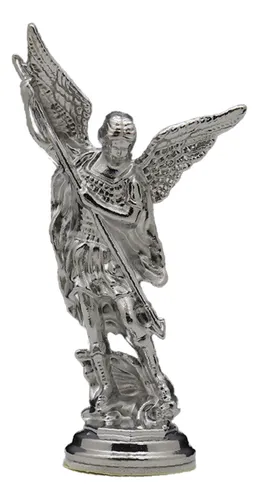 Escultura Del Ángel De La Figura Del Arcángel Miguel Plata