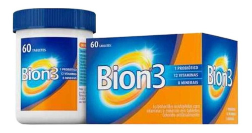 Tabletes Multivitamínico Com Probiótico Bion3 - 60 Tabletes Sabor -