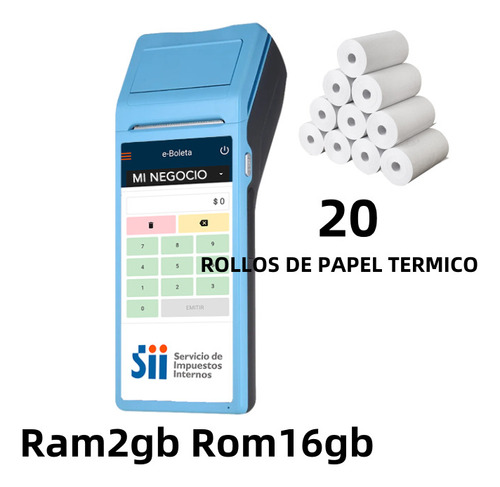 Máquina Boleta Electrónica Sii Impresora Ram2gb Rom16gb