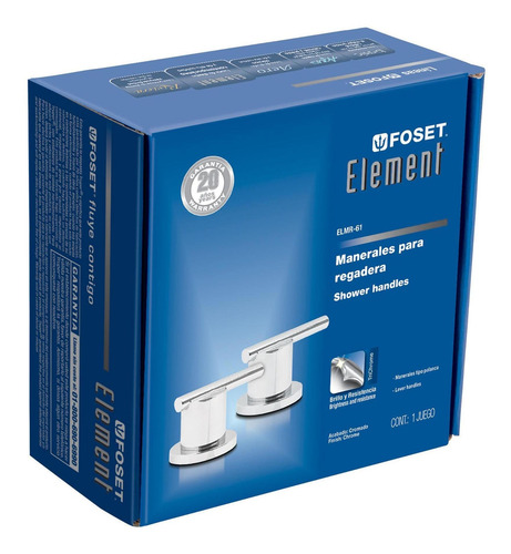 Imagen 2 de 4 de Manerales Regadera Element Cromados Foset 49949
