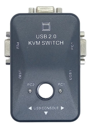 Imagen 4 de 5 de Switch Kvm Usb Vga 2 Puertos Monitor Teclado Impresora