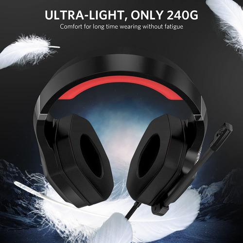 Fiodio 7.1 Auriculares Para Juegos Con Sonido Envolvente Con Negro.