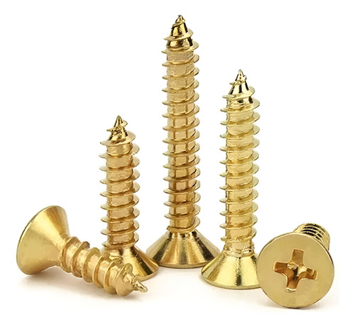 Tornillo Fix Para Madera 4,5x30 (100 Unid) Dorado
