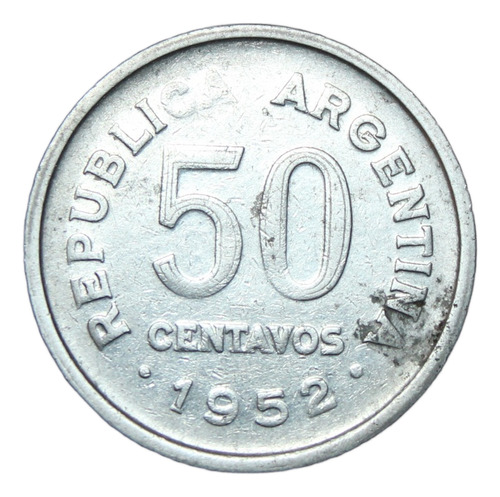 Moneda Argentina 50 Centavos 1952
