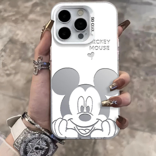 Capinha Case Compatível Com iPhone Mickey Minnie Espelhada