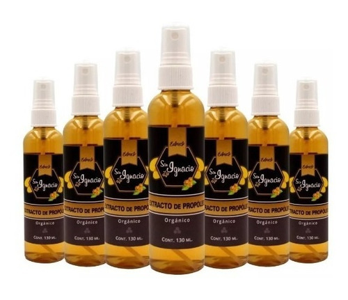 10 Pack Extracto Propóleo Orgánico San Ignacio Atom 130 Ml