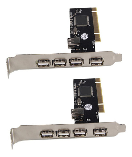 2x Pci 32bit A 4 + 1 Puertos Usb2.0 Tarjeta Controladora De