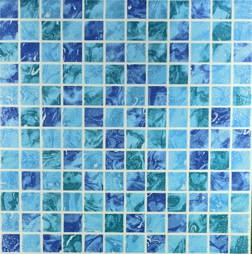 Vit Cerámica Tipo Mosaico Corona Fuente Azul 31.5*31.5