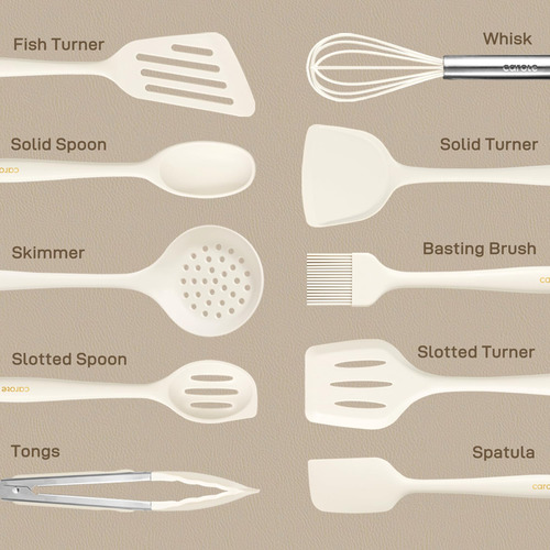 Juego De Utensilios De Cocina Carote De Silicona Resistente
