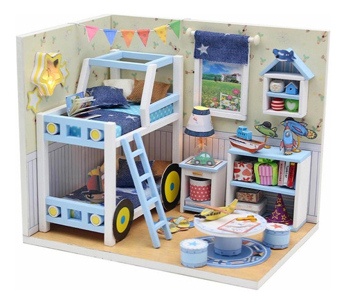 Charles's Room Mini Casita Armable Con Caja Exhibidor Hongda
