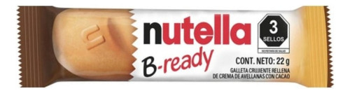 10 Pzas Galleta Crujiente Nutella B-ready Rellena De Crema D