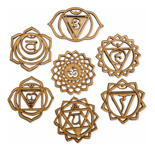 Imagen 4 de 5 de Set 7 Chakras Mándala Para Pintar Decoración