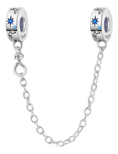 Cadena De Seguridad Para Pulsera Estrella Stars Plata S925