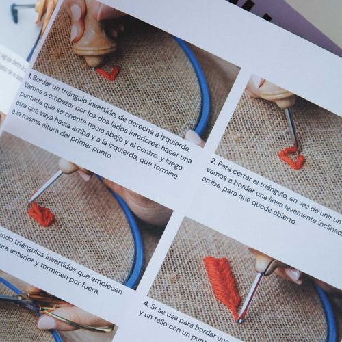 Libro de bordado Punch Needle by Caro Bello Monoblock tapa blanda