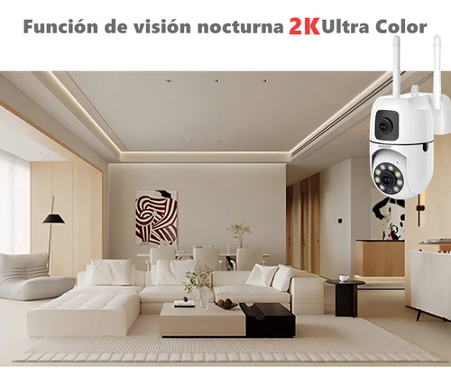 Cámara De Seguridad De Doble Lente Wifi 4mp Con Alarma Ip Zoom 10x
