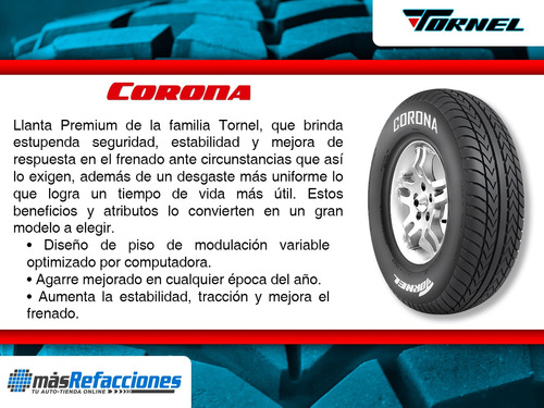 Kit De 4 Llantas P185/70r13 85s Tornel Corona