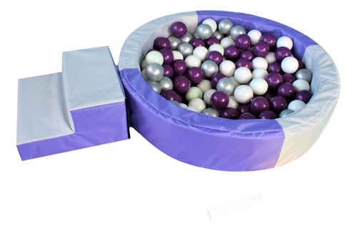 Alberca De Pelotas Lila+ Kit De Estimulacion Temprana+ Tunel