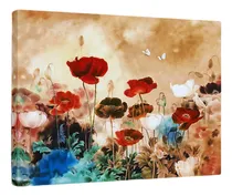 Comprar Arte Wieco - Amapolas Florecimiento Moderno Estirado Y Enmar