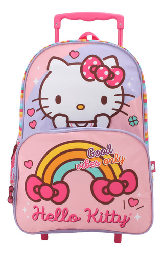 Hello Kitty Mochila 16 Carro Arcoiris