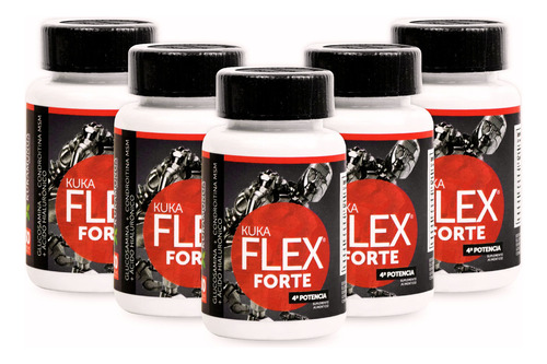 Suplemento en comprimidos Kukamonga  Salud Kuka Flex Forte glucosamina en botella de 250g 30 un pack x 5 u