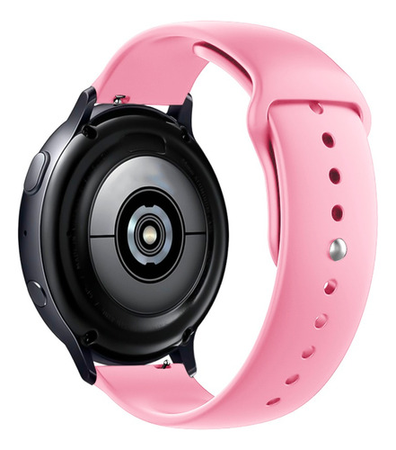 Pulseira Compatível Com Smartwatch Galaxy Active Amazfit Bip Cor Rosa-chiclete Largura 20 Mm