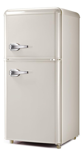 Tymyp Refrigerador Retro Con Congelador, 3.2 Pies Cubicos Mi