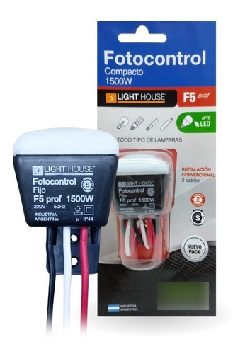 Fotocontrol Anthay F5 Prof 3 Cables 1500w Todo Tipo Lamparas