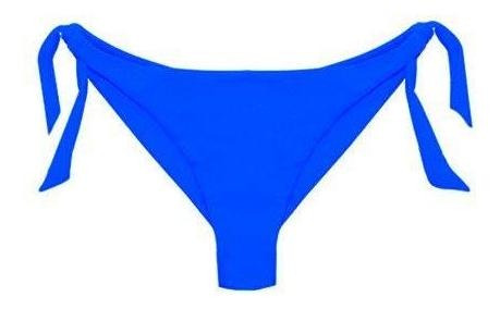 Bikini Calzón Tanga Con Amarras Color Azul