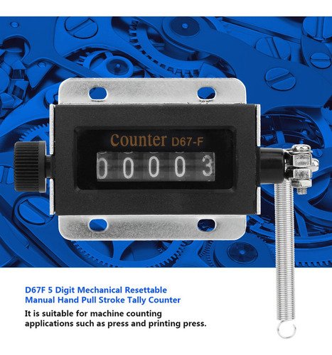 .. D67f - Contador Mecánico De 5 Dígitos, Reiniciable