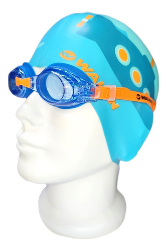 Lentes De Natacion Walon Y Gorra De Silicona