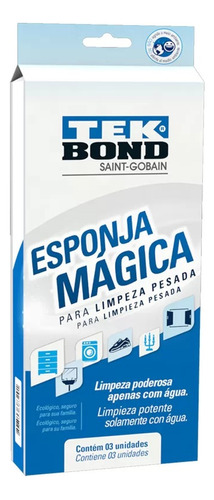 3 Pacotes Esponja Magica Tek Bond 