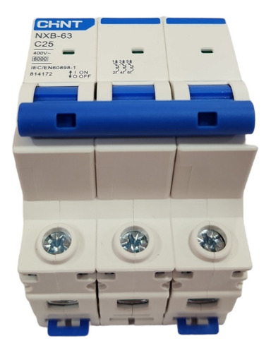 Interruptor Automático Trifásico 3x25a, 6ka Curva C, Chint