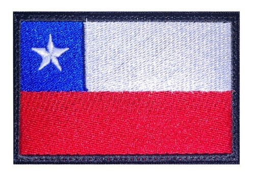 Bandera Chile Parche Bordado 9x6 Cm